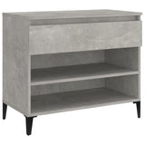 Vidaxl Cabinet da scarpe 70x36x60 cm Betongrijs in legno elaborato