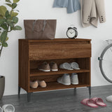 Vidaxl Schuhschrank 70x36x60 cm verarbeitete Holzbraune Eiche Farbe