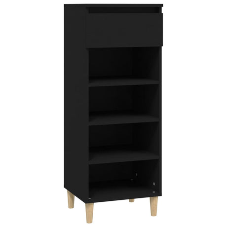 Vidaxl Schuhschrank 40x36x105 cm propertiertes Holzschwarz