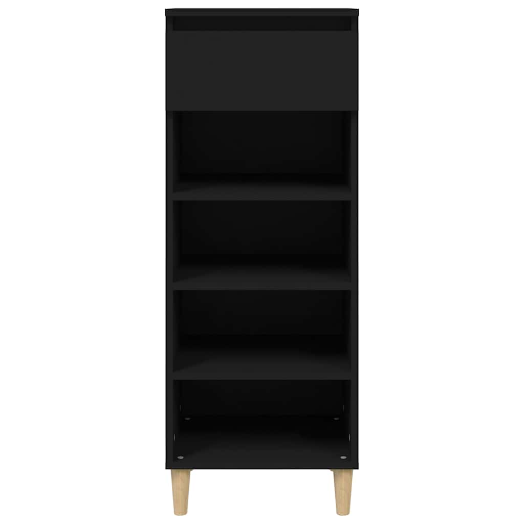 Vidaxl Schuhschrank 40x36x105 cm propertiertes Holzschwarz