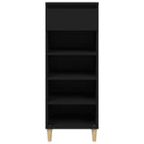 Vidaxl Schuhschrank 40x36x105 cm propertiertes Holzschwarz