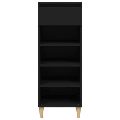 Vidaxl Schuhschrank 40x36x105 cm propertiertes Holzschwarz