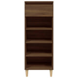 VIDAXL -Schuhschrank 40x36x105 cm Schnitt Holzbraune Eiche Farbe