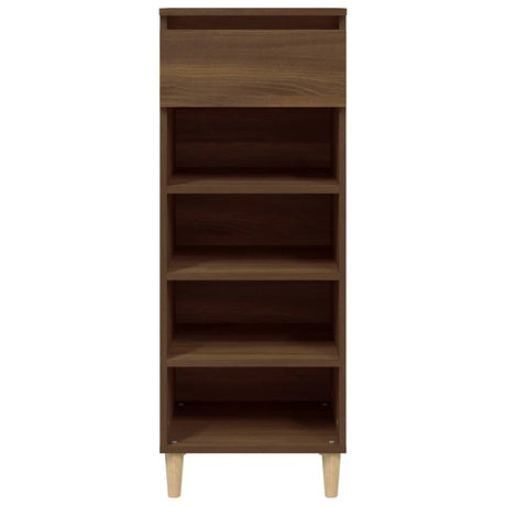 VIDAXL -Schuhschrank 40x36x105 cm Schnitt Holzbraune Eiche Farbe