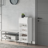 VIDAXL -Schuhregal 40x36x105 cm verarbeitetes Holz Hochglanz weiß