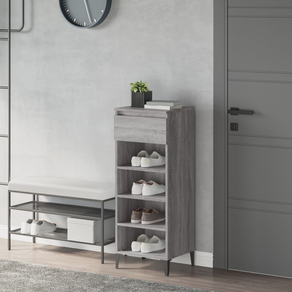 Vidaxl Schong Rack 40x36x105 cm veraarbechte Holz Grey Sonoma Oakfaarf