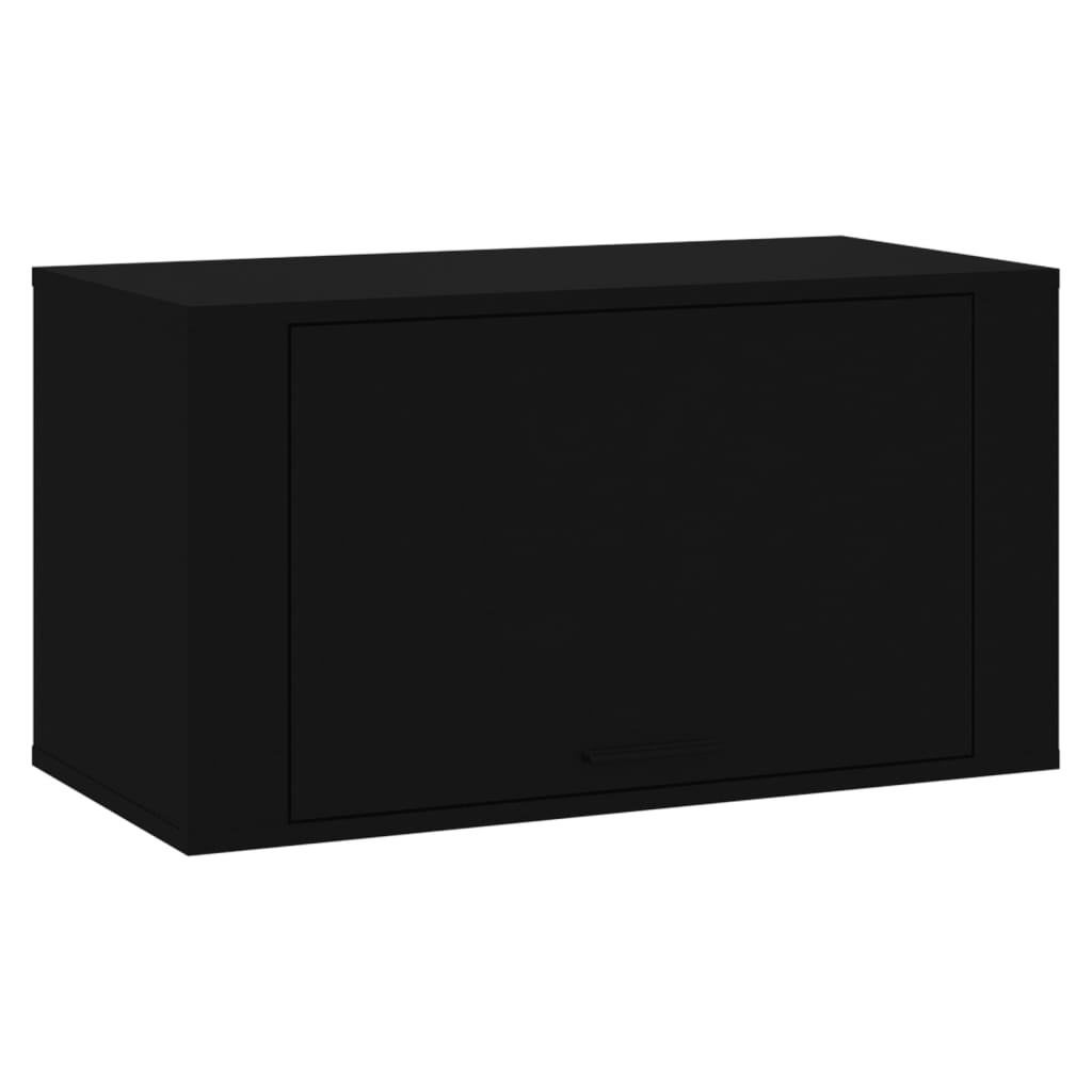 Vidaxl Wall Shoe Cabinet 70x35x38 cm Propjektert tre svart