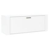 Vidaxl Mauer Schong Shoe Cabinet 100x33x38 cm Propertéiert Holz héich Glanz wäiss