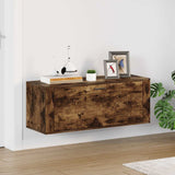 VIDAXL -Schuhschrank -Wand -montiert 100x35x38 cm verarbeitete Holzeiche