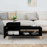 Vidaxl salontafel 100x50x45 cm bewerkt hout zwart