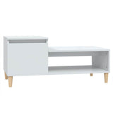 Vidaxl salontafel 100x50x45 cm bewerkt hout hoogglans wit