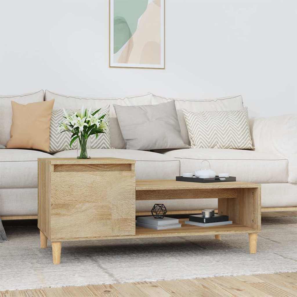 Vidaxl salontafel 100x50x45 cm bewerkt hout sonoma eiken