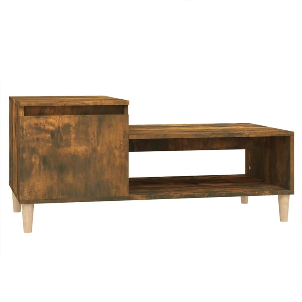 Vidaxl salontafel 100x50x45 cm bewerkt hout gerookt eikenkleurig