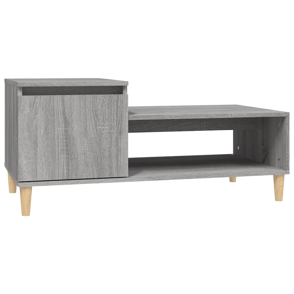 Vidaxl salontafel 100x50x45 cm bewerkt hout grijs sonoma