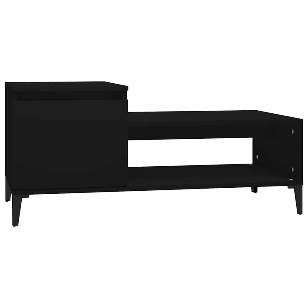 Vidaxl salontafel 100x50x45 cm bewerkt hout zwart
