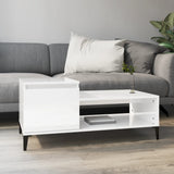 Vidaxl salontafel 100x50x45 cm bewerkt hout hoogglans wit
