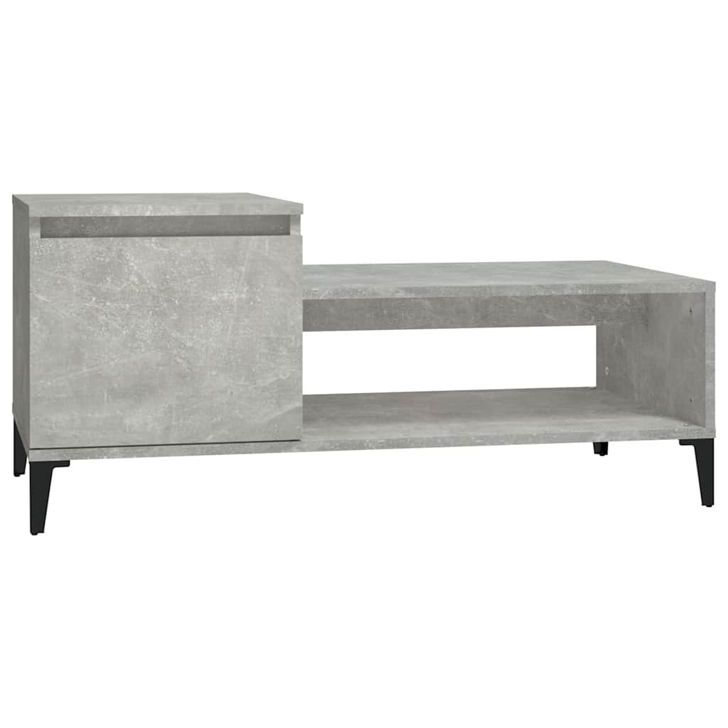 Vidaxl salontafel 100x50x45 cm bewerkt hout betongrijs
