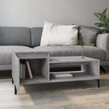 Vidaxl salontafel 100x50x45 cm bewerkt hout grijs sonoma