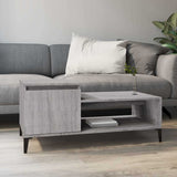 Vidaxl salontafel 100x50x45 cm bewerkt hout grijs sonoma