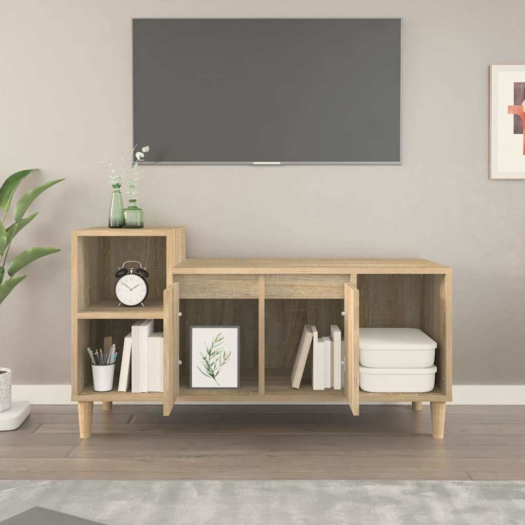 Vidaxl tv-meubel 100x35x55 cm bewerkt hout sonoma eikenkleurig