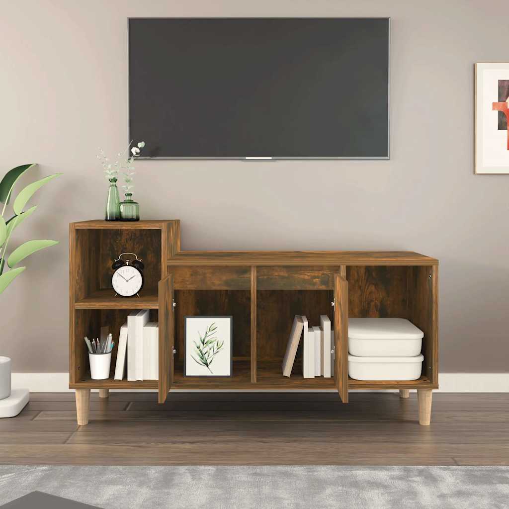 Vidaxl tv-meubel 100x35x55 cm bewerkt hout gerookt eikenkleurig