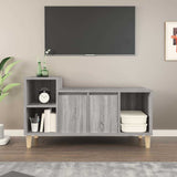 Vidaxl tv-meubel 100x35x55 cm bewerkt hout grijs sonoma eikenkleurig