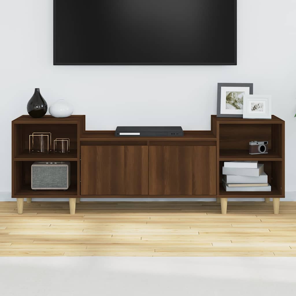 Vidaxl tv-meubel 160x35x55 cm bewerkt hout bruin eikenkleur