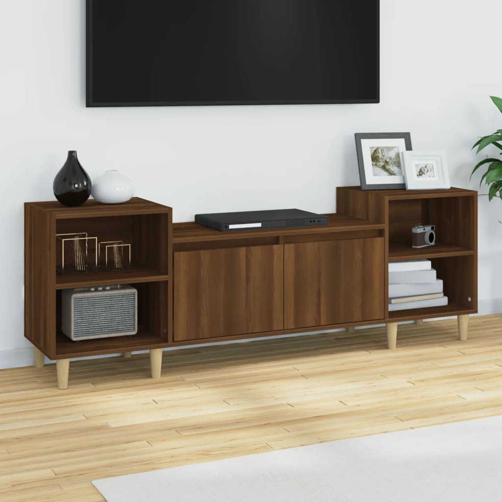 Vidaxl tv-meubel 160x35x55 cm bewerkt hout bruin eikenkleur