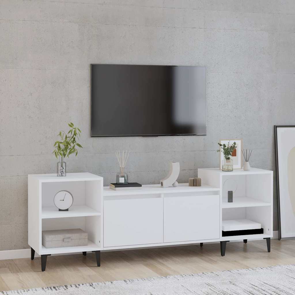 Vidaxl tv-meubel 160x35x55 cm bewerkt hout wit