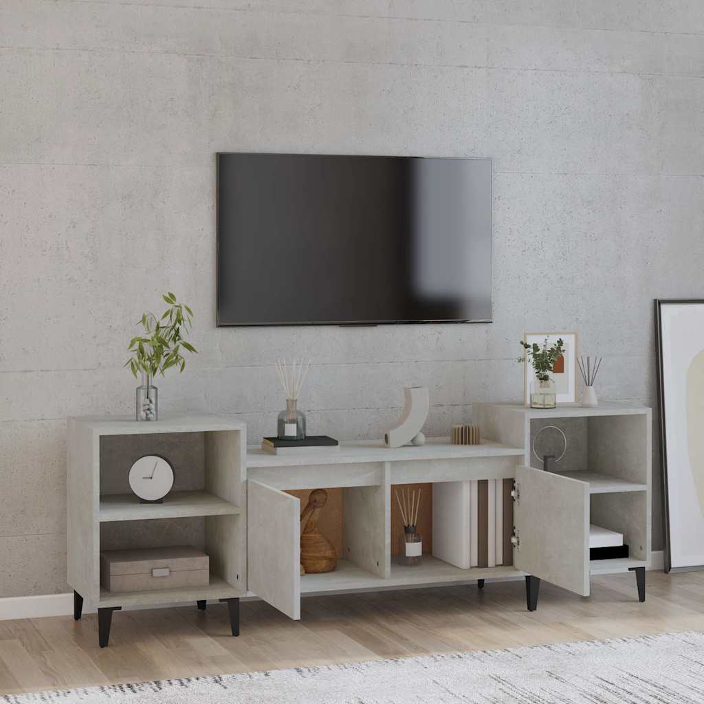 Vidaxl tv-meubel 160x35x55 cm bewerkt hout betongrijs