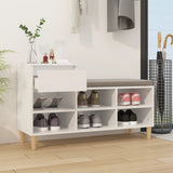 Vidaxl Schuhschrank 102x36x60 cm verarbeitetes Holz Hochglanz weiß