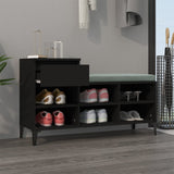 VidaXL Shoe cabinet 102x36x60 cm Properted Wood Black