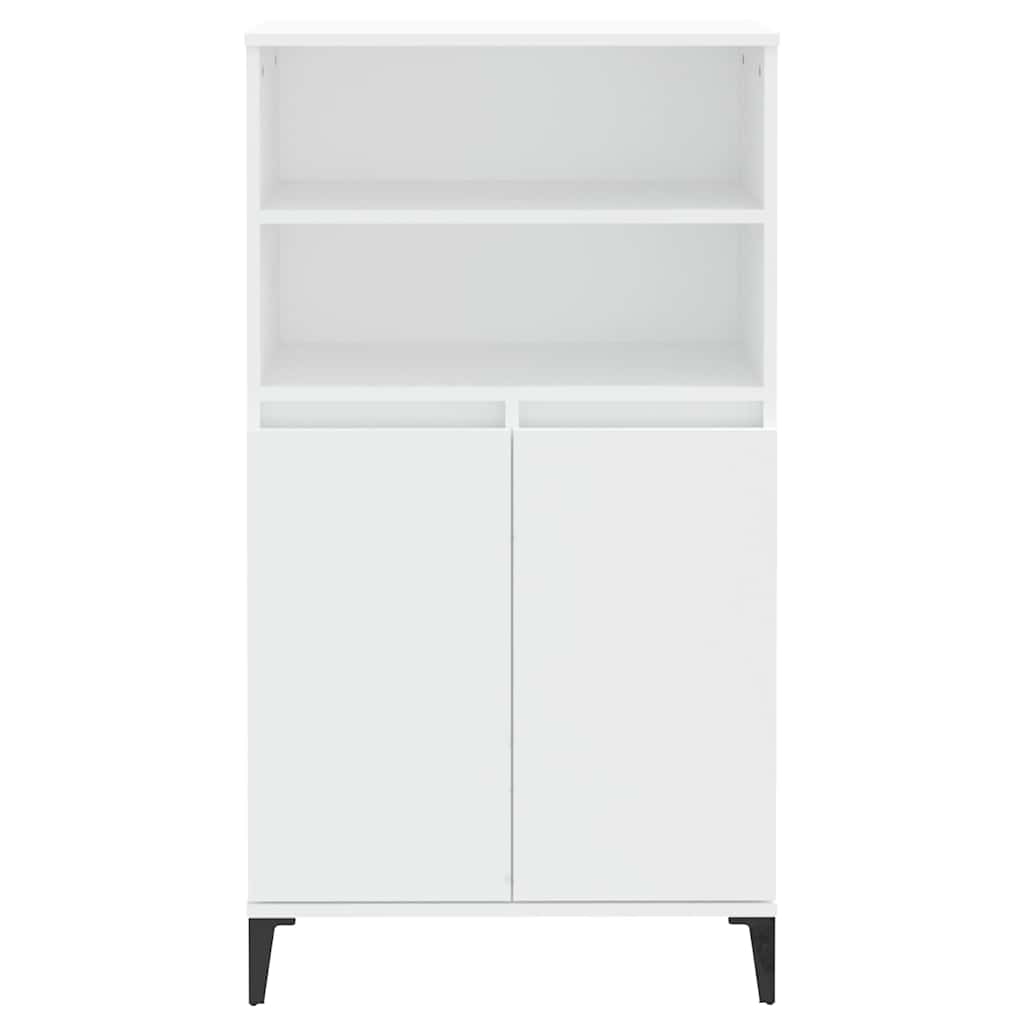 Vidaxl hoge kast 60x36x110 cm bewerkt hout wit