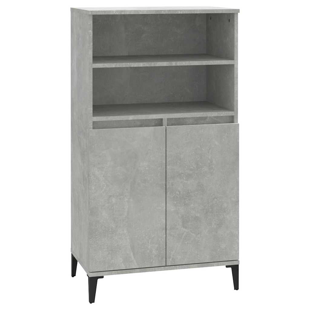 Vidaxl hoge kast 60x36x110 cm bewerkt hout betongrijs