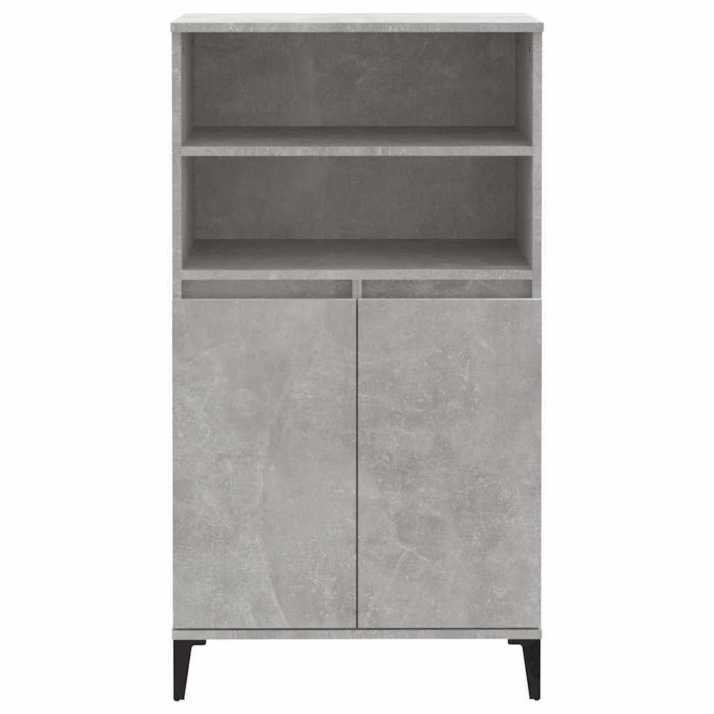 Vidaxl hoge kast 60x36x110 cm bewerkt hout betongrijs