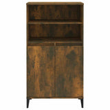 Vidaxl hoge kast 60x36x110 cm bewerkt hout gerookt eikenkleurig