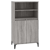 Vidaxl hoge kast 60x36x110 cm bewerkt hout grijs sonoma eikenkleurig
