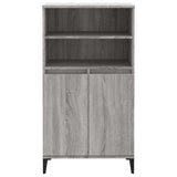 Vidaxl hoge kast 60x36x110 cm bewerkt hout grijs sonoma eikenkleurig