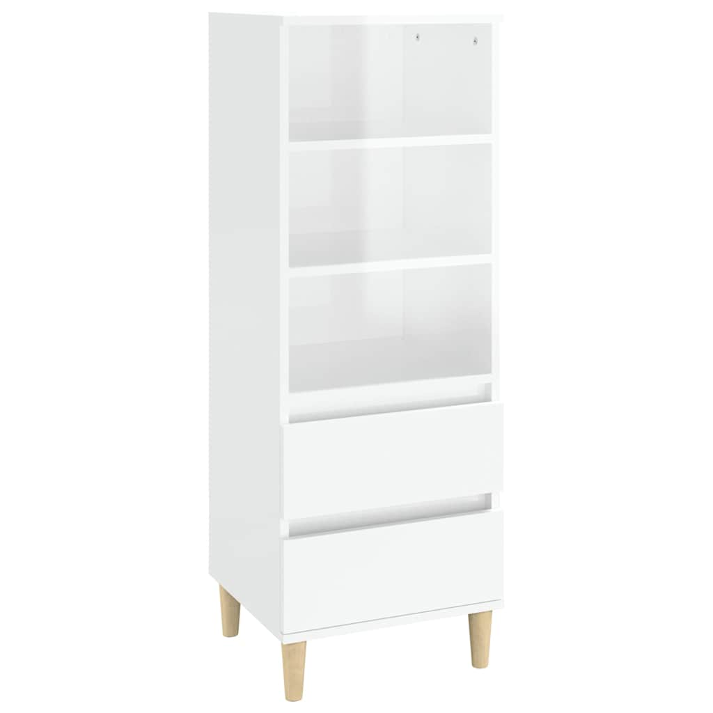 Vidaxl hoge kast 40x36x110 bewerkt hout hoogglans wit