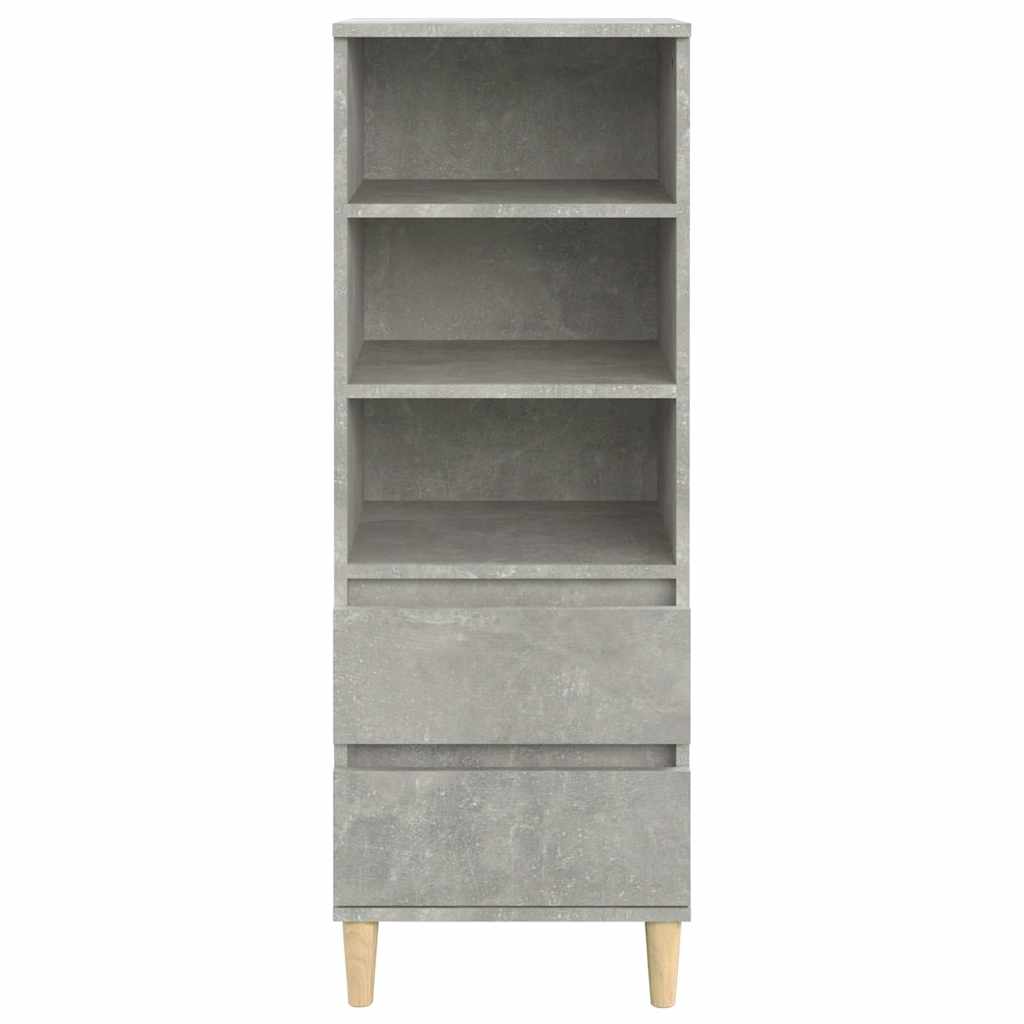 Vidaxl hoge kast 40x36x110 cm bewerkt hout betongrijs