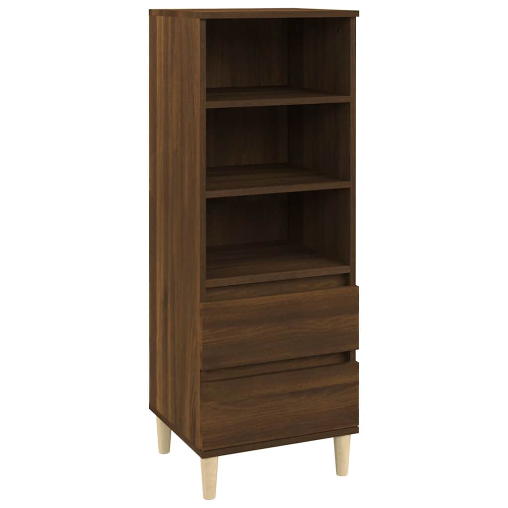Vidaxl hoge kast 40x36x110 cm bewerkt hout bruineiken