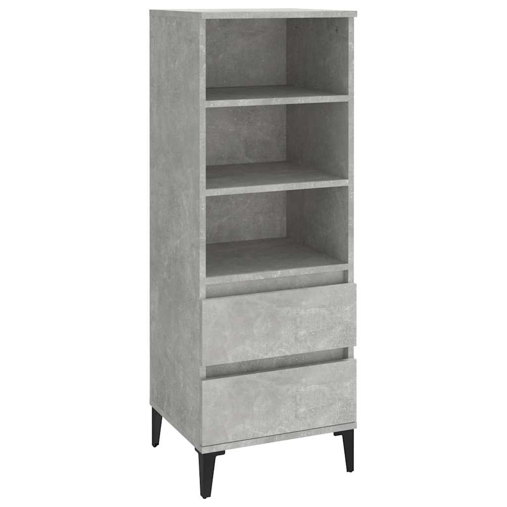 Vidaxl hoge kast 40x36x110 cm bewerkt hout betongrijs
