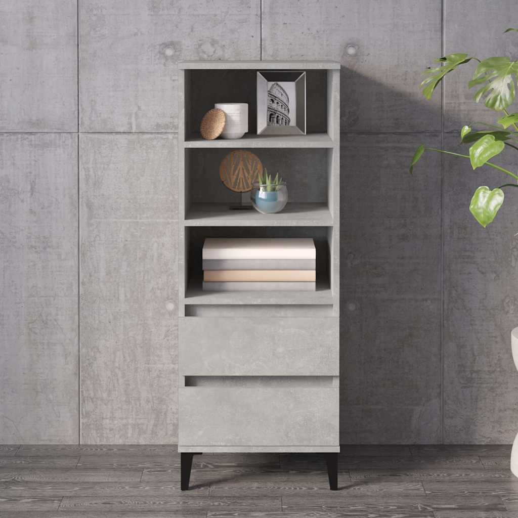 Vidaxl hoge kast 40x36x110 cm bewerkt hout betongrijs