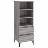 Vidaxl hoge kast 40x36x110 cm bewerkt hout grijs sonoma