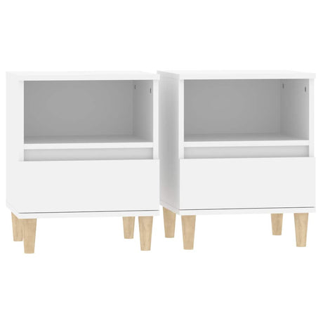 Vidaxl nachtkastjes 2 st 40x35x50 cm wit