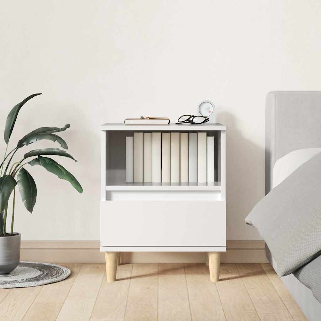 Vidaxl nachtkastjes 2 st 40x35x50 cm hoogglans wit