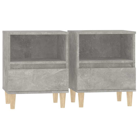 Vidaxl nachtkastjes 2 st 40x35x50 cm betongrijs