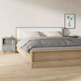Vidaxl nachtkastjes 2 st 40x35x50 cm betongrijs