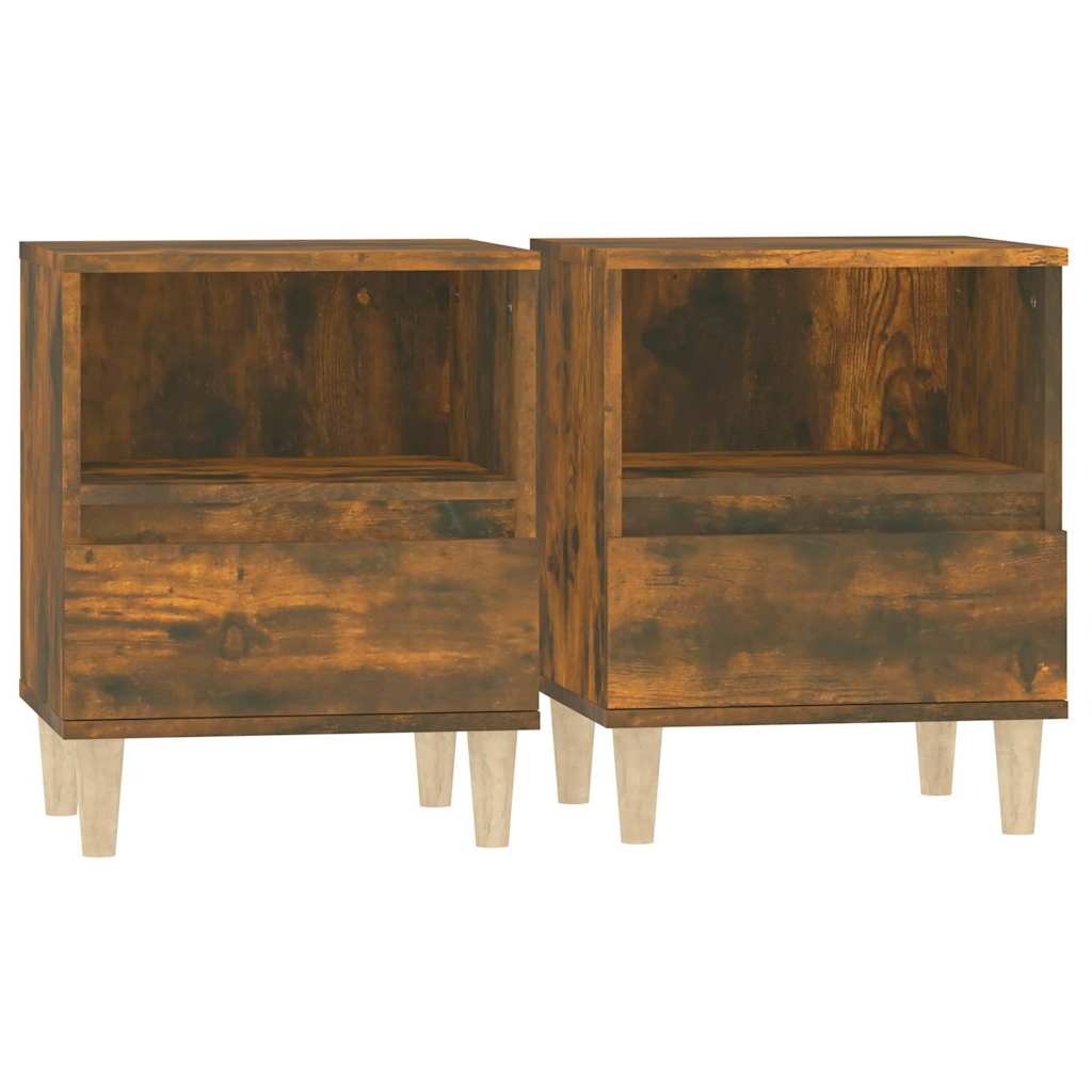 Vidaxl nachtkastjes 2 st 40x35x50 cm gerookt eikenkleurig