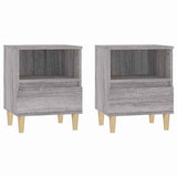 Vidaxl nachtkastjes 2 st 40x35x50 cm grijs sonoma eikenkleurig